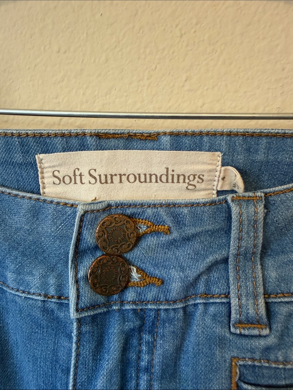 Soft Surroundings Medium Blue Trouser Jeans - Picture 4 of 7
